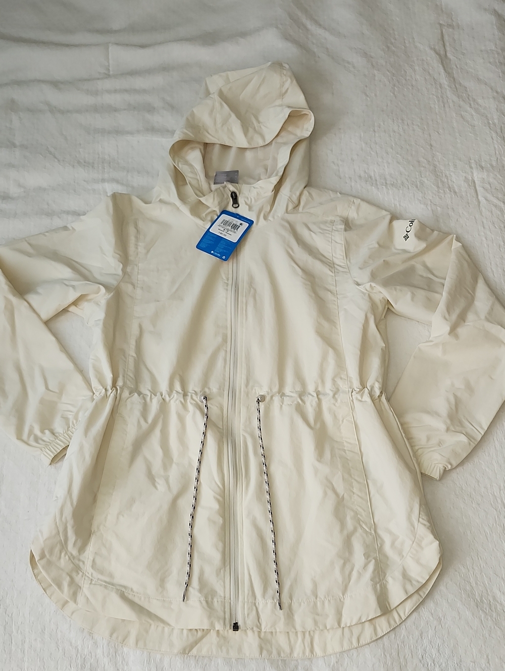 Columbia Berrian Isle Long Lined Jacket Chalk Cream Women's Small NWT